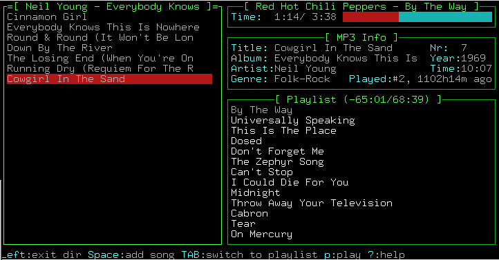 screenshot of PyTone